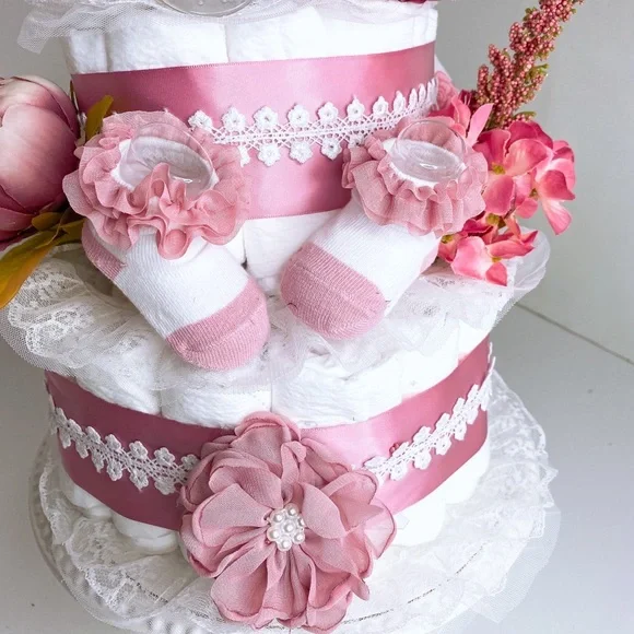 Flowers Diaper Cake